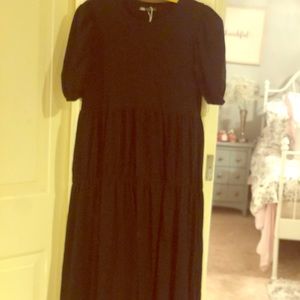 Long black dress from Zara